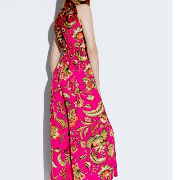 NWT Zara Cut Out Printed Jumpsuit - Picture 2 of 10